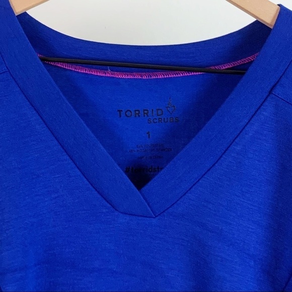 NWT TorridStrong Waistband Curpo Scrub Top In Blue - Picture 8 of 11